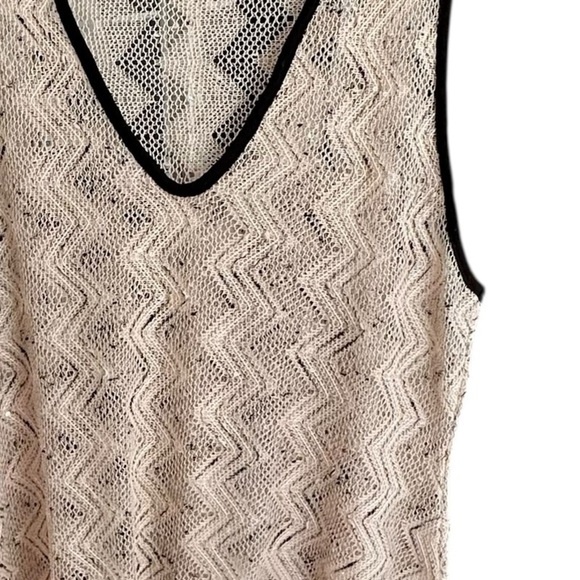 Lily By Firmiana Crochet Lace Boho Fringe Tank Top Tunic Cover Up XL - Picture 3 of 8